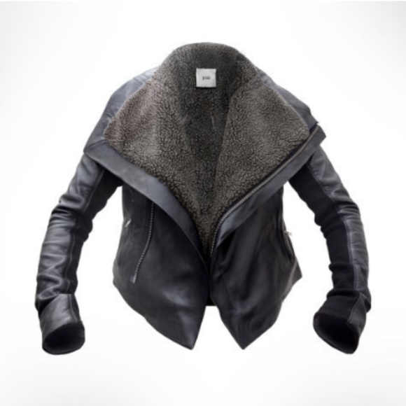 JOD Jackets & Blazers - JOD Shearling Leather Biker Jacket M/6